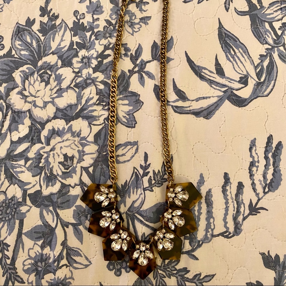 J. Crew tortoise statement necklace
